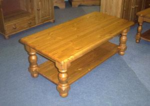 Solid pine farmhouse coffee tables, hand built and hand finished here in our own workshop.
