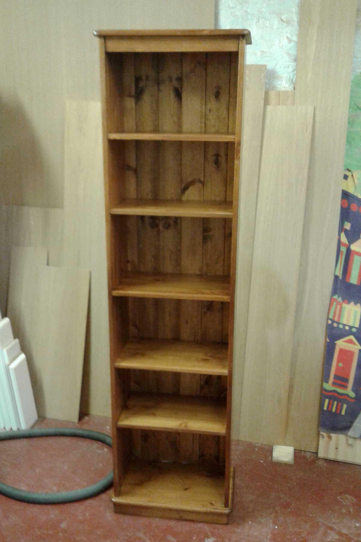 Narrow Pine Bookcase - Made to order