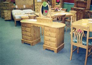 Custom made dressing tables, in Pine or Oak, made in the UK