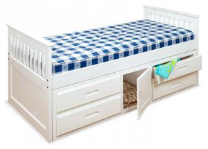 The Captains Bed with four drawers and a cupboard under, perfect for tidying away those toys and clothes