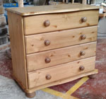 4 drawer pine bedroom chest