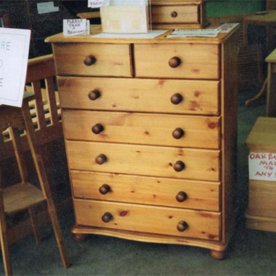 Our collection of pine chest of drawers