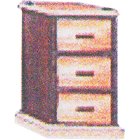 3 drawers oak bedside chest