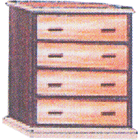 4 drawer medium oak chest of drawers
