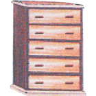 5 Drawer oak bedside chest