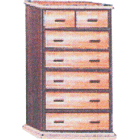 5 plus 2 oak chest of drawers