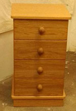 4 Drawer oak bedside chests