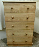 4+2 drawer oak chest of drawers